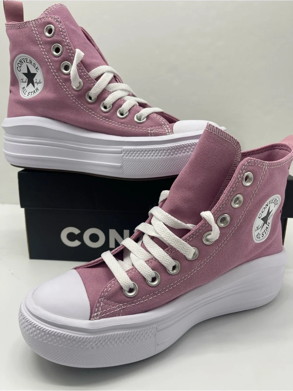 Converse CTAS MOVE HI CLIFFSIDE ROSE/WHITE/BLACK A13128C Platform Sneakers